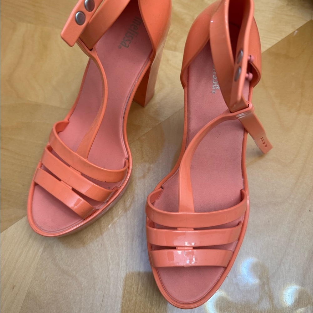 Melissa Orange Strappy Heels